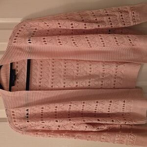 PERCEPTIONS BRAND WOMEN'S PETITE BLUSH PINK OPEN CARDIGAN SWEATER SHRUG SIZE PM